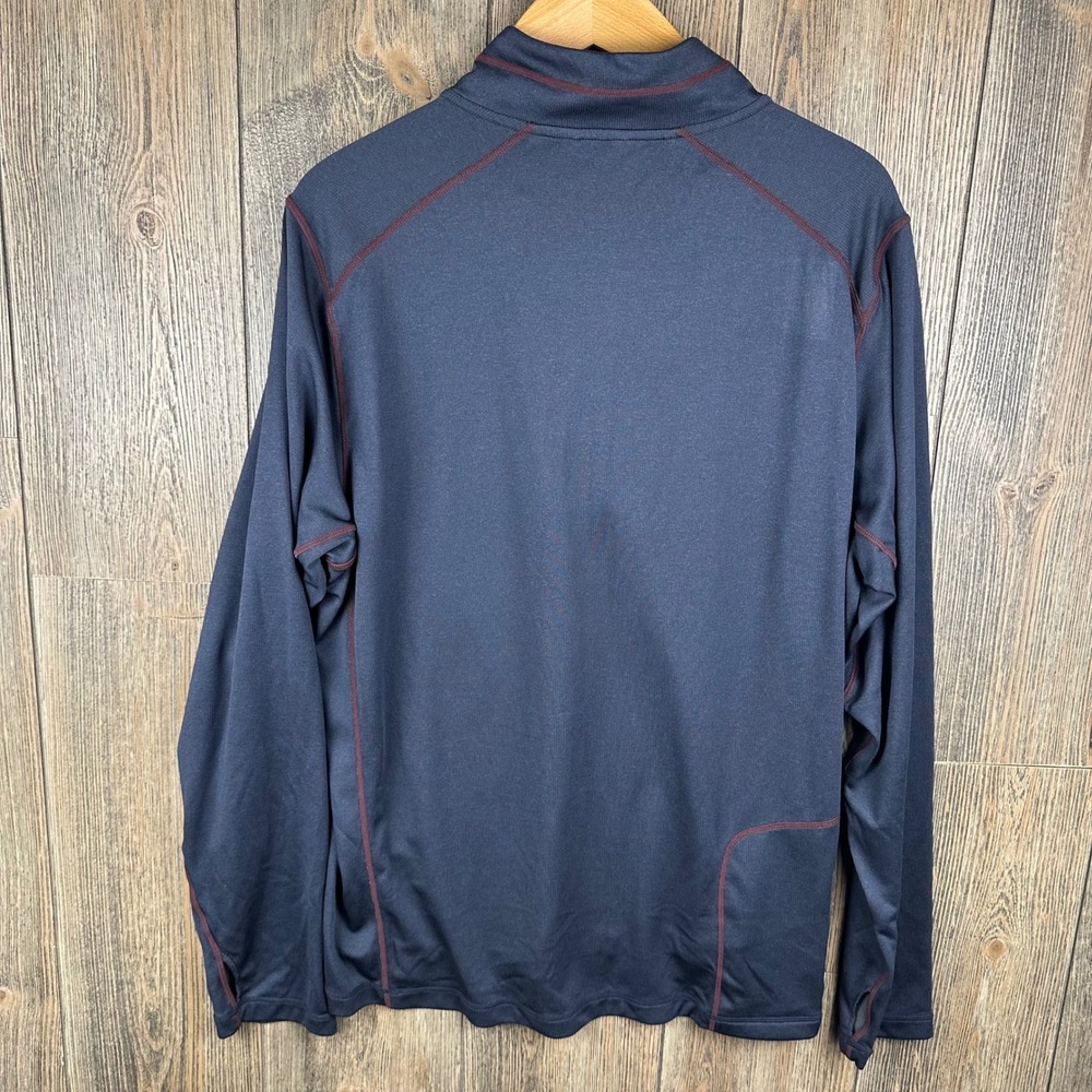 Rhone Session 1/4 Zip Long Sleeve Pullover Shirt Blue Polartec Size Large - Picture 7 of 7